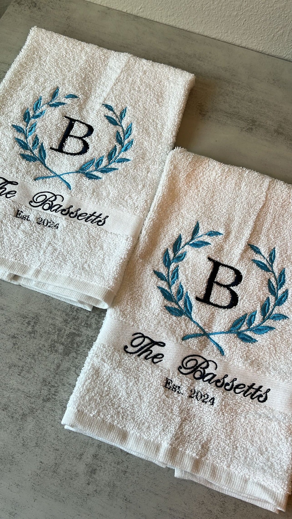 Custom Logo Hand Towel Threaded Memories